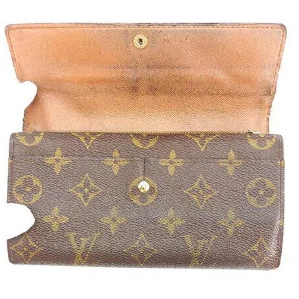 Louis Vuitton Long Wallet Monogram Monogram Canvas Authentic Used - Picture 4 of 13